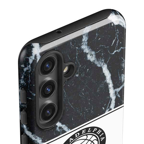 NBA Philadelphia 76ers Marble Galaxy S25 Plus Impact Case